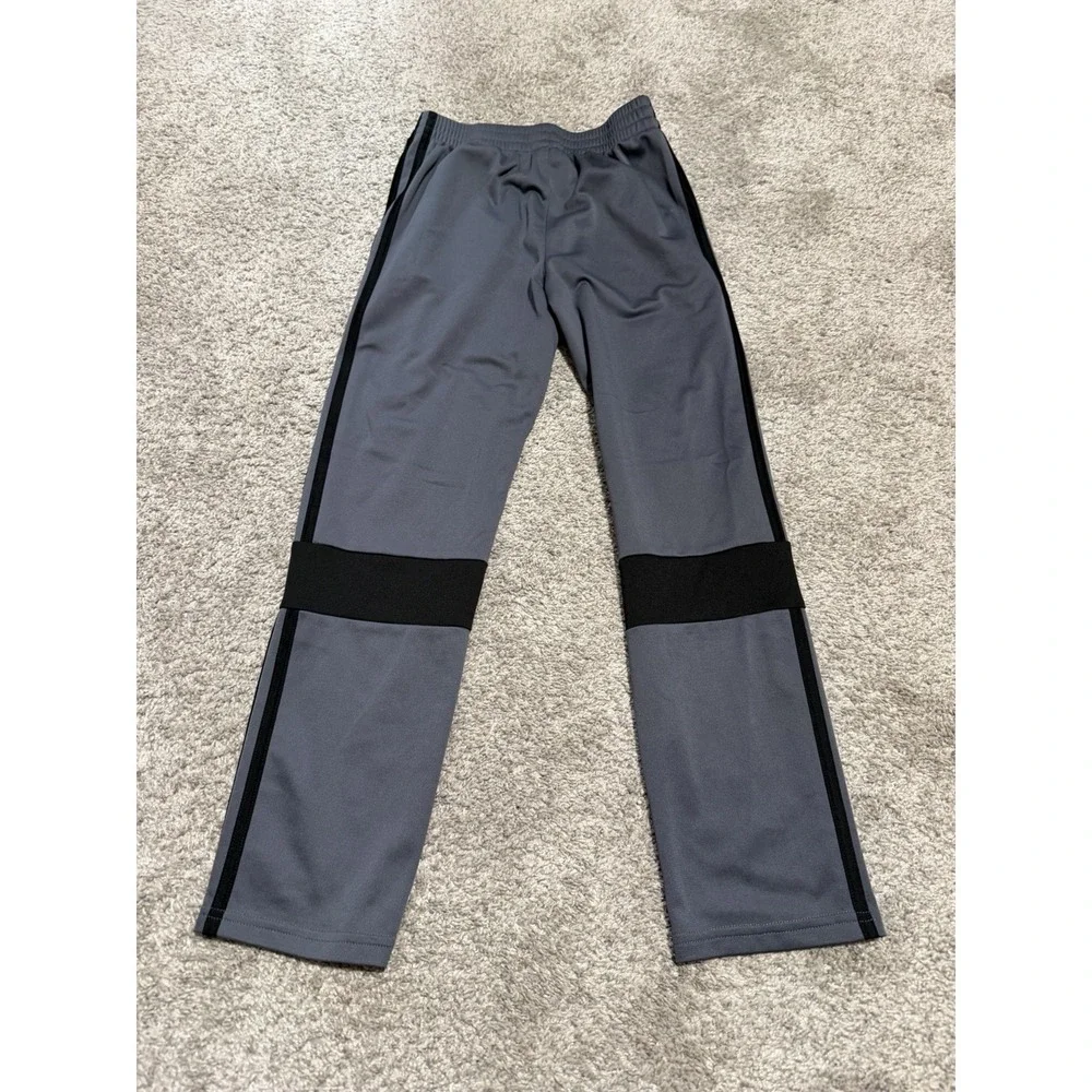 Boys Adidas Dark Gray Track Pants W/ Black Side Stripes Size Youth Medium 10/12